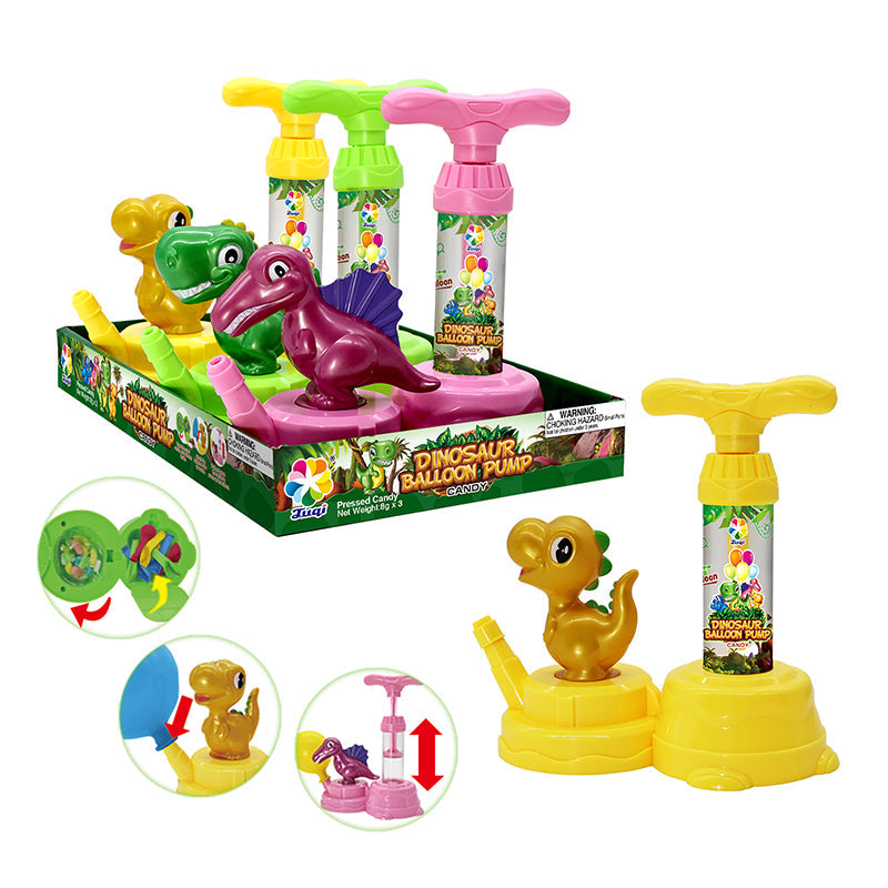 JUQI - Dinosaur Tire Pump 6g × 3 pcs × 12 dp