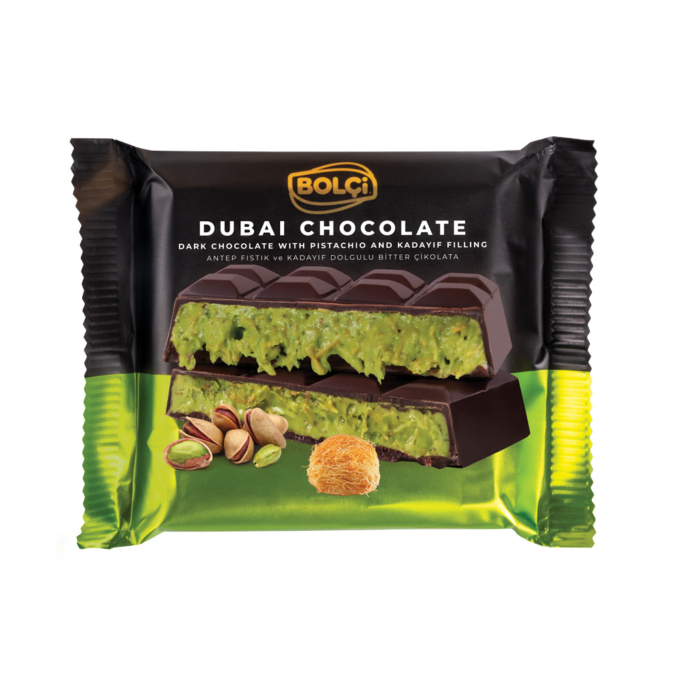 BOLCI - PISTACHIO DARK CHOCO. 100gr x 5 pcs x 9 dp