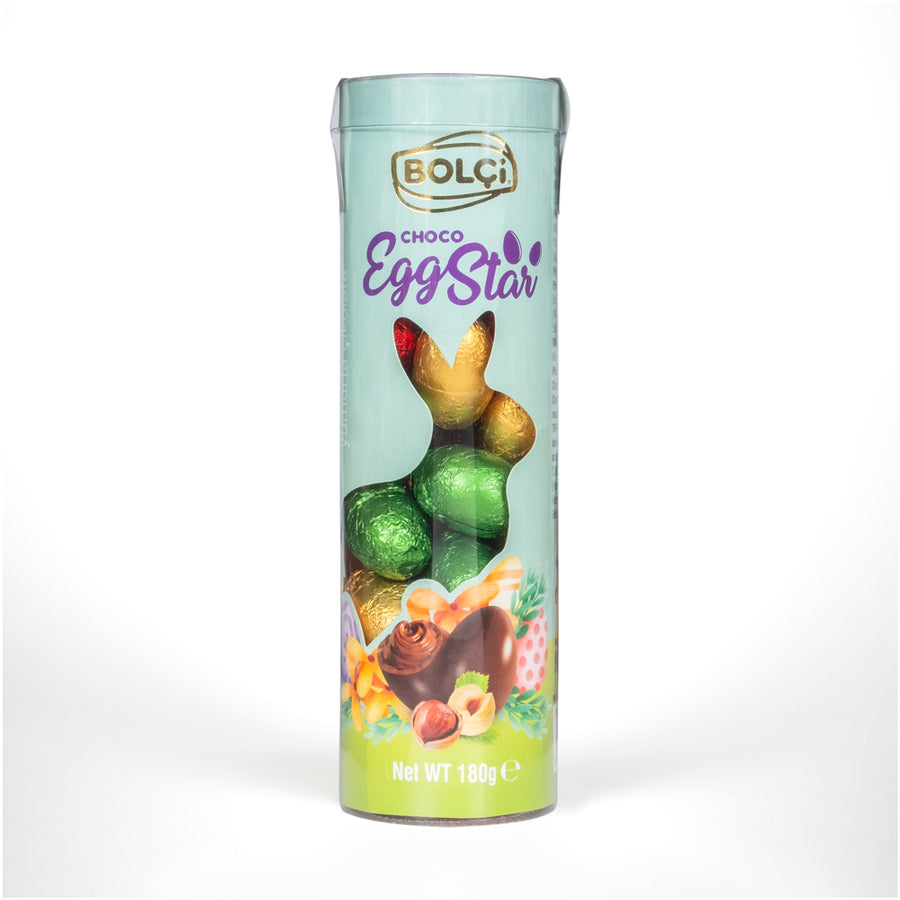 BOLCI-EGG STAR MILK CHOCO. 180gr x 12 pcs x 6 dp