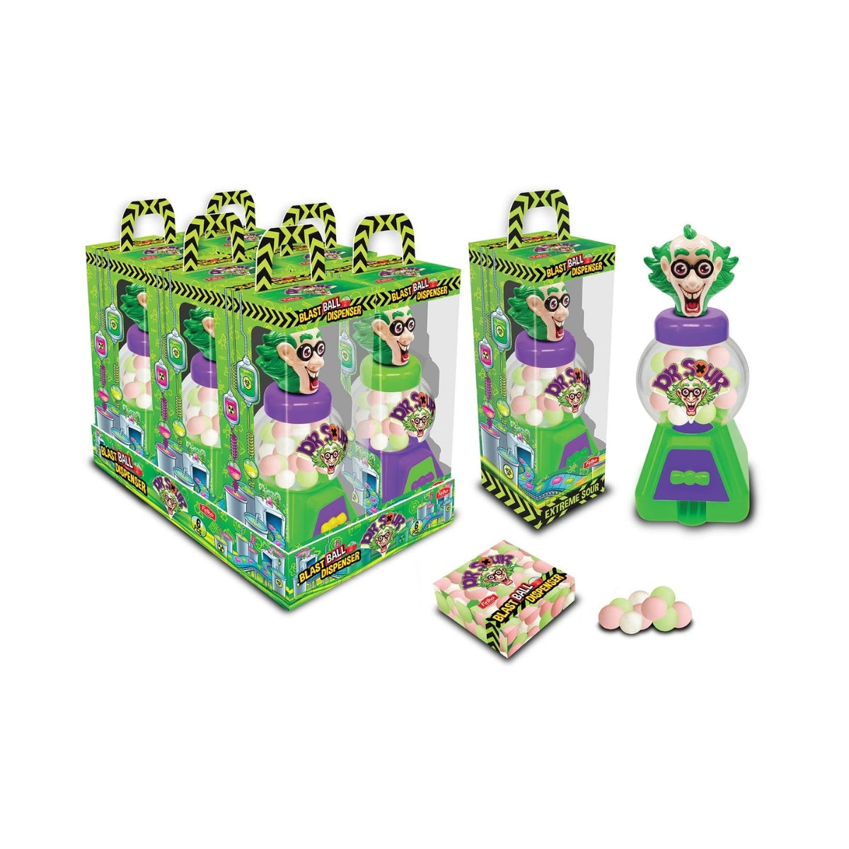 DR.SOUR-BLAST BALLS-DISPENSER 45gr x 6 pcs x 2 dp
