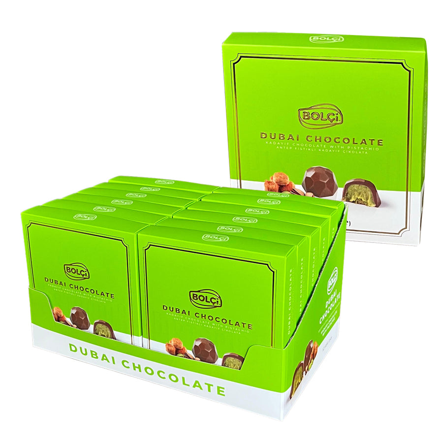 BOLCI-PISTACHIO DUBAI MILK CHOCO 80gr x 12 pcs x 2 dp