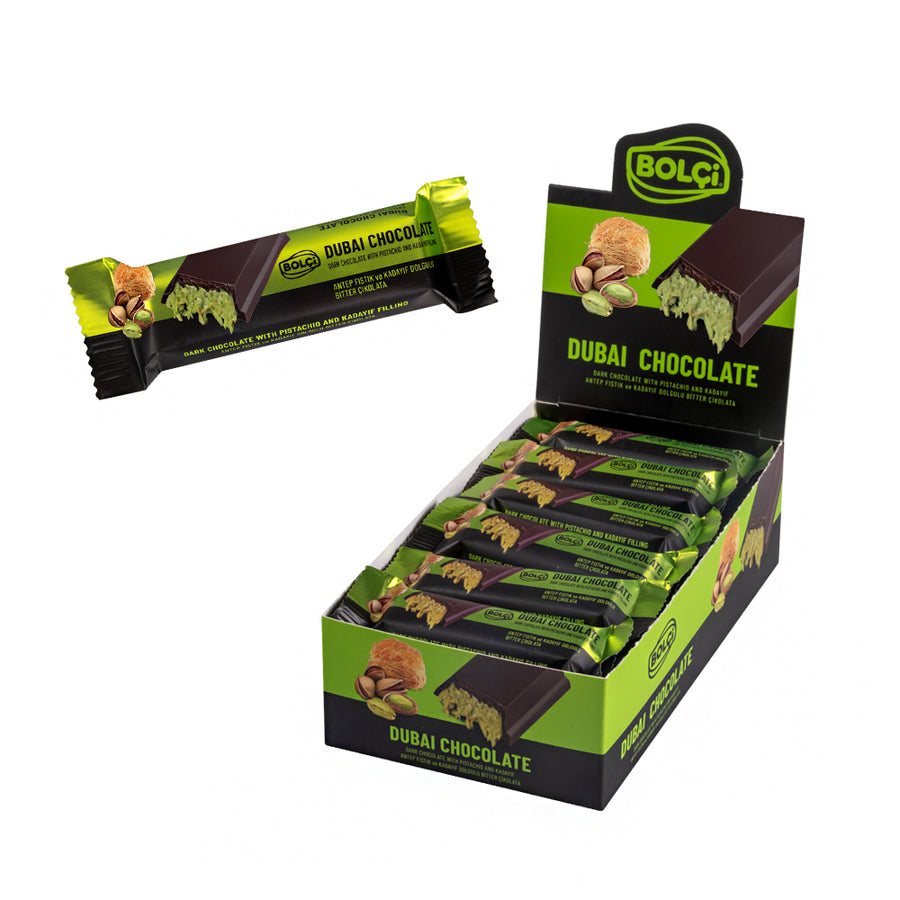 BOLCI - PISTACHIO DARK CHOCO. 30gr x 24 pcs x 4 dp