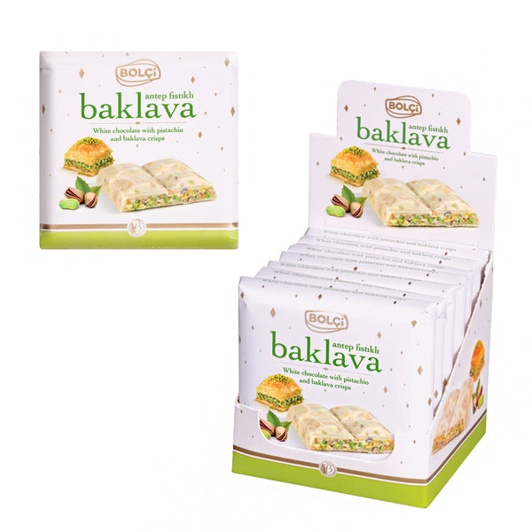 BOLCI - BAKLAVA SPRINKLED WHITE CHOCOLATE 70gr x 6 pcs x 6 dp