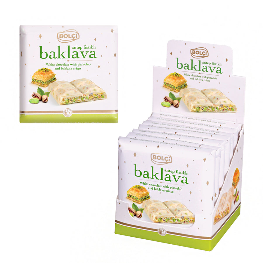 BOLCI - BAKLAVA SPRINKLED WHITE CHOCOLATE 70gr x 6 pcs x 6 dp