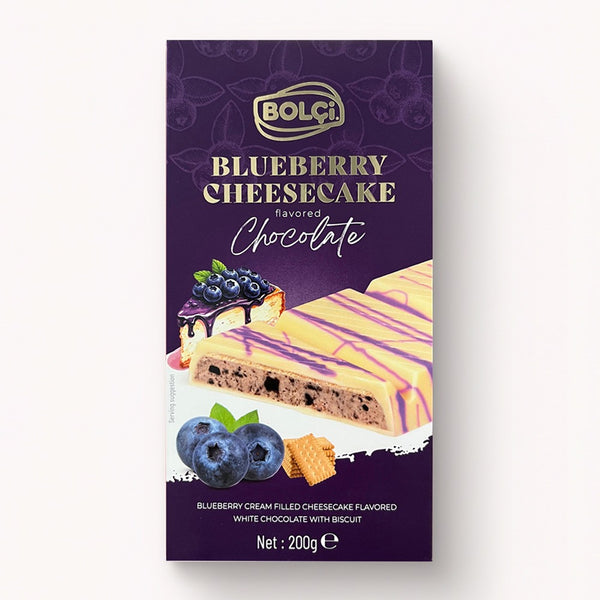 BOLCI-BLUEBERRY CHEESECAKE WHITE CHOCO. 200gr x 14 pcs