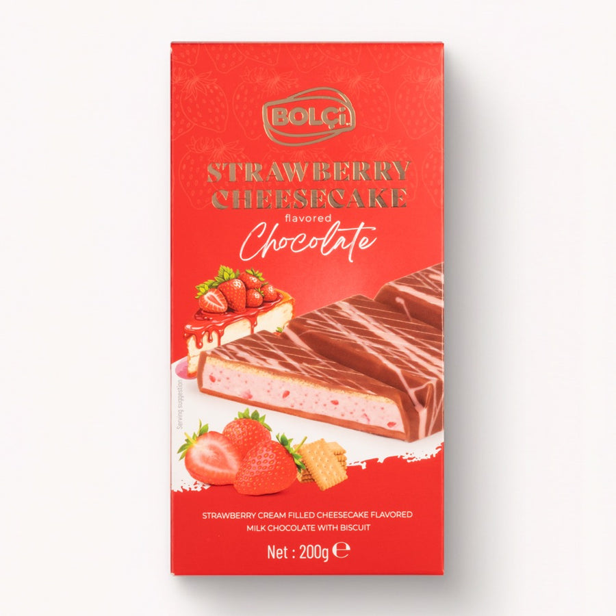 BOLCI-STRAWBERRY CHEESECAKE WHITE CHOCO. 200gr x 14 pcs