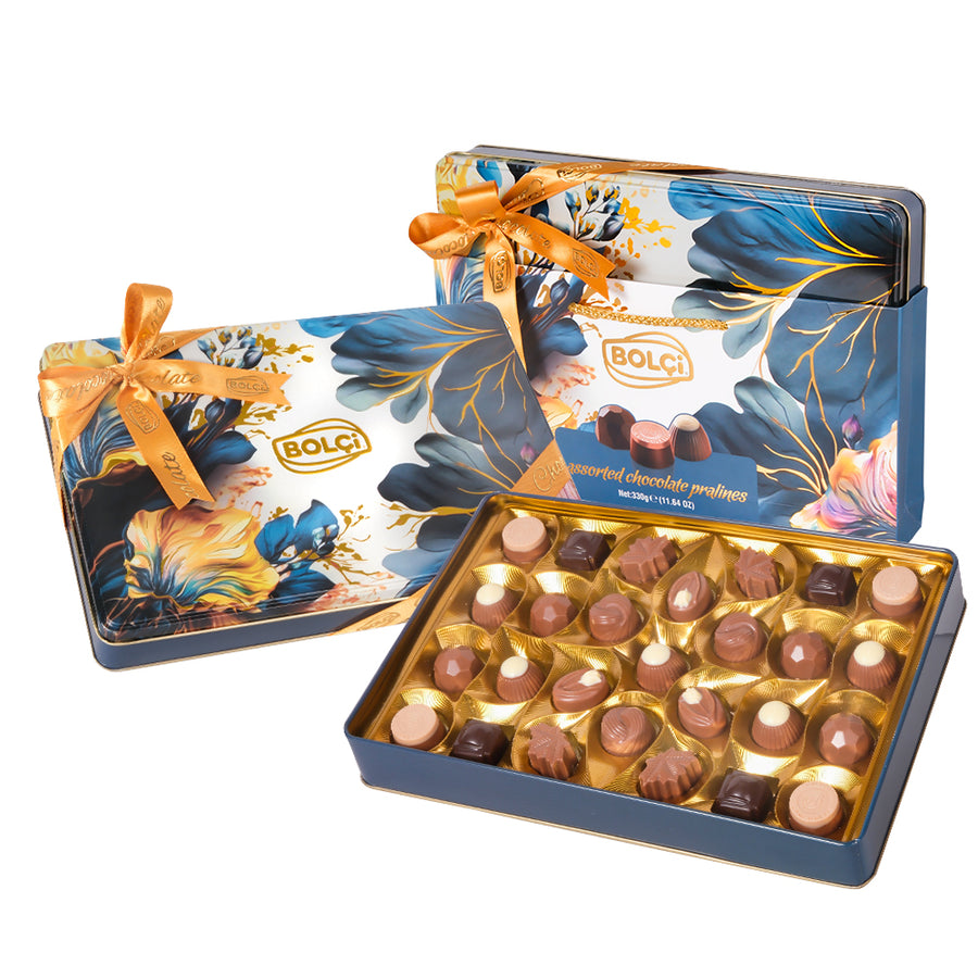 Bolci Assorted Blue Tin Box 250gr x 12 dp