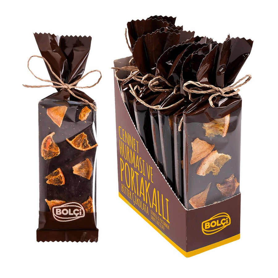 BOLCI-DARK CHOCOLATE ORANGE AND DATE TABLET 60gr x 10 pcs x 5 dp