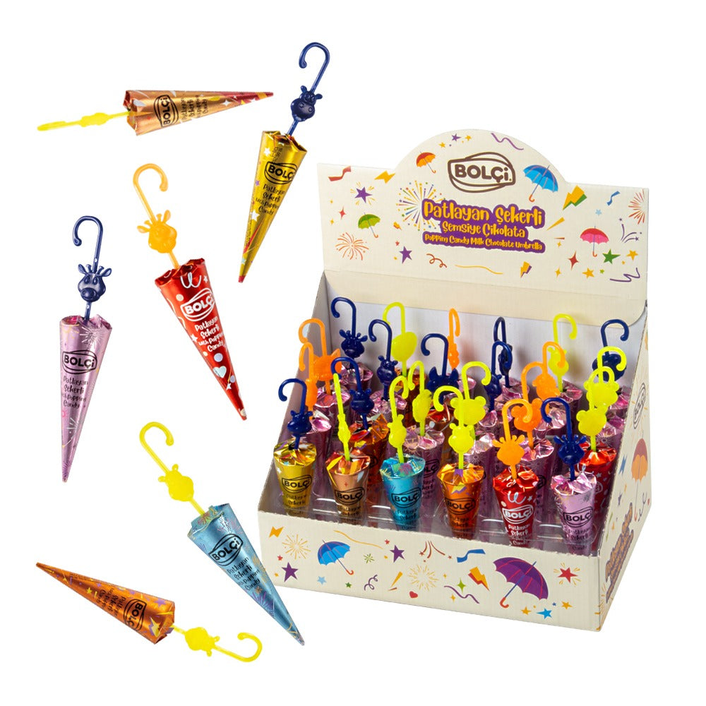 BOLCI-POPPING CANDY UMBRELLA 22gr x 24 pcs x 4 dp