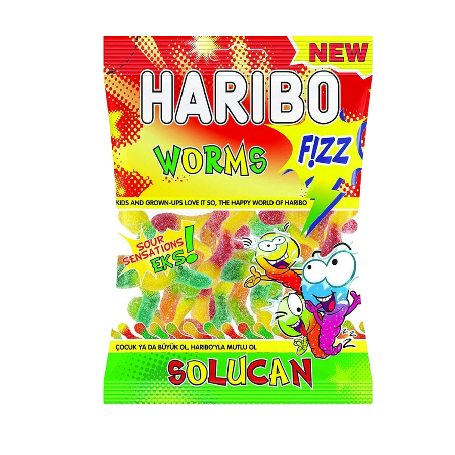 HARIBO FIZZ WORMS 70gr x 24 pcs