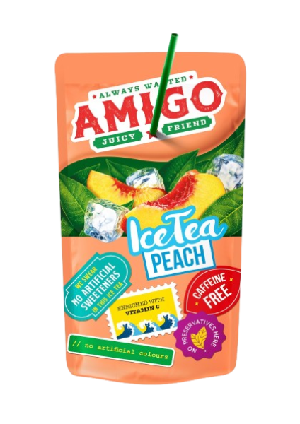 AMIGO-ICE TEA PEACH 200ml x 8 pcs x 3 dp