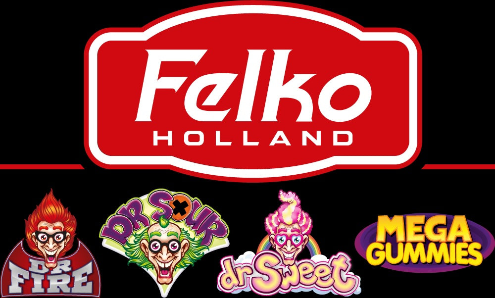 Felko Holland brands including Dr Fire, Dr Sour, Dr Sweet and Mega Gummies