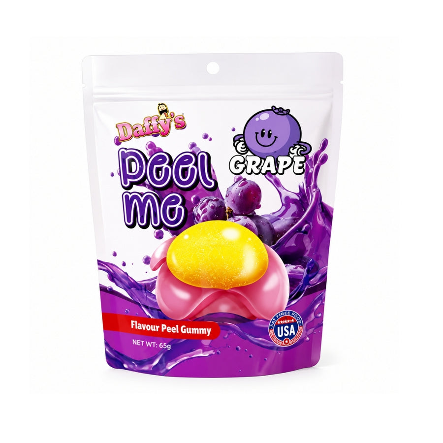 Daffy’s Mystery Peelz Gummy Grape 65gr x 24 pcs