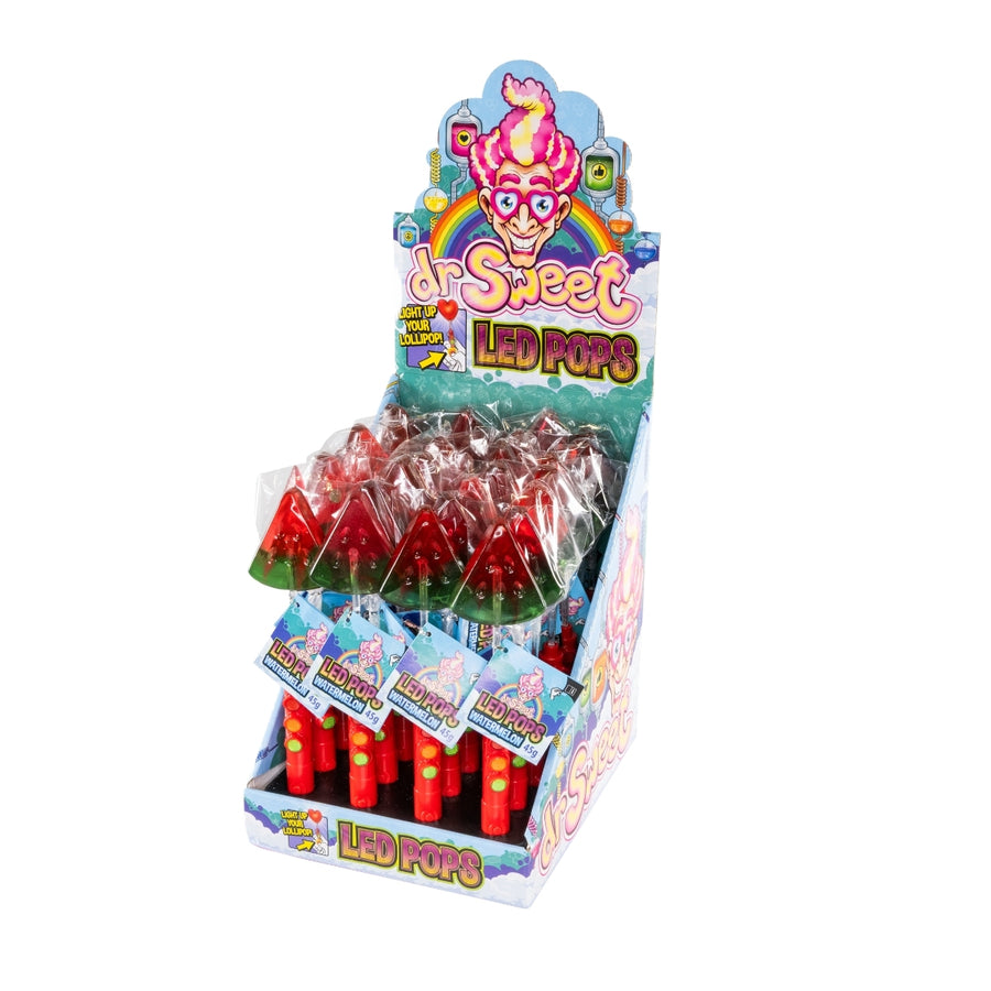 DR.SWEET-LED POPS-WATERMELON 45gr 28 pcs x 4 dp