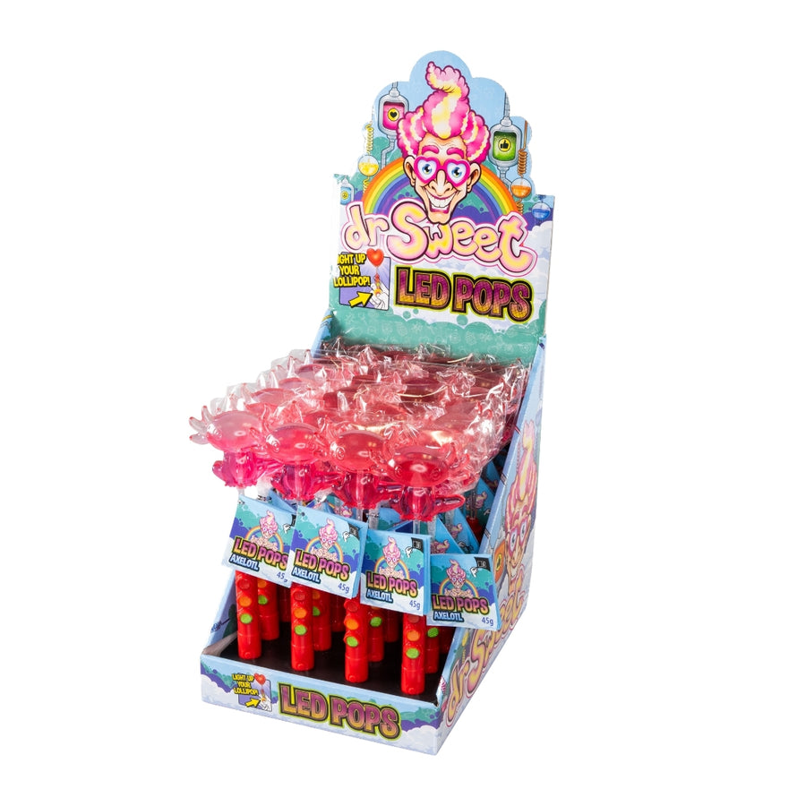 DR.SWEET-LED POPS-AXELOTL 45gr x 28 pcs x 4 dp