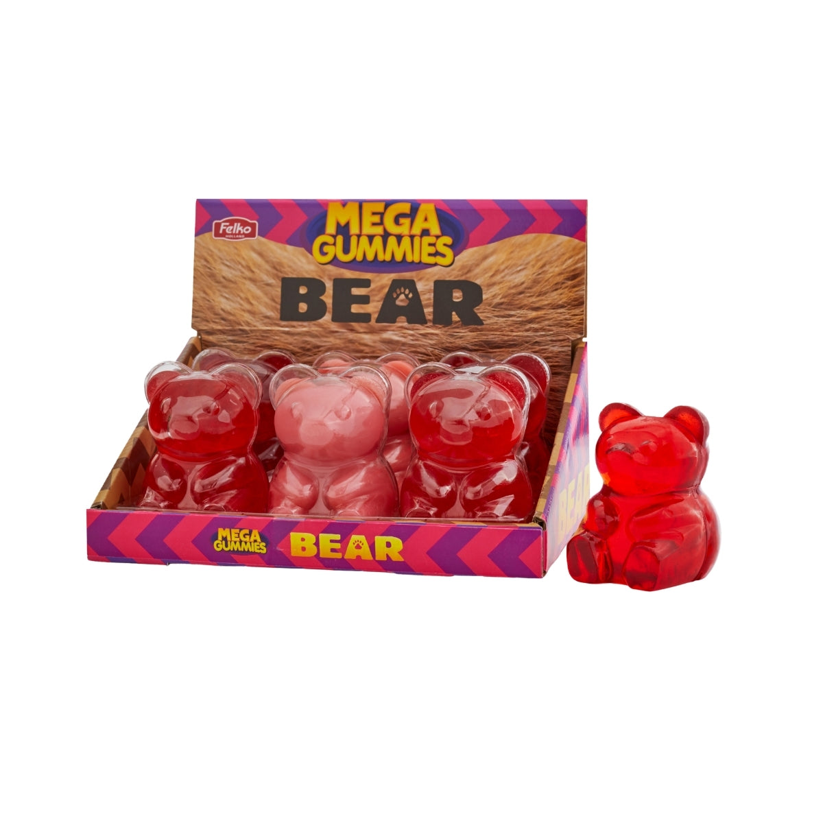 MEGA GUMMIES-JELLY BEAR 350gr x 6 pcs x 4 dp