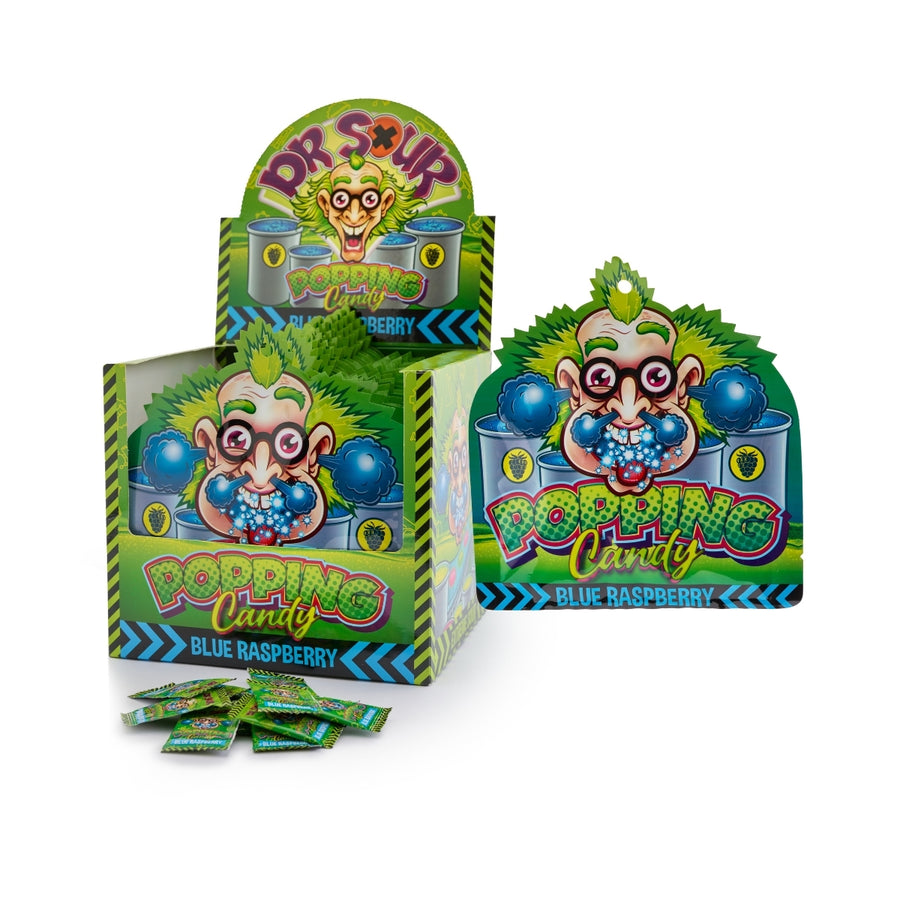 DR.SOUR-POPPING CANDY-BLUE RASPERRY 15gr x 20 pcs x 12 dp