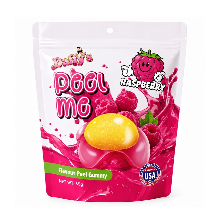 Daffy’s Mystery Peelz Gummy Raspberry 65gr x 24 pcs