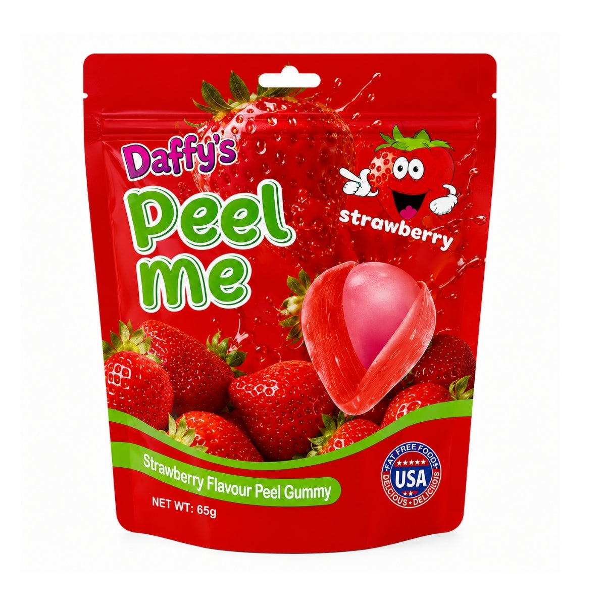 Daffy’s Mystery Peelz Gummy Strawbery 65gr x 24 pcs